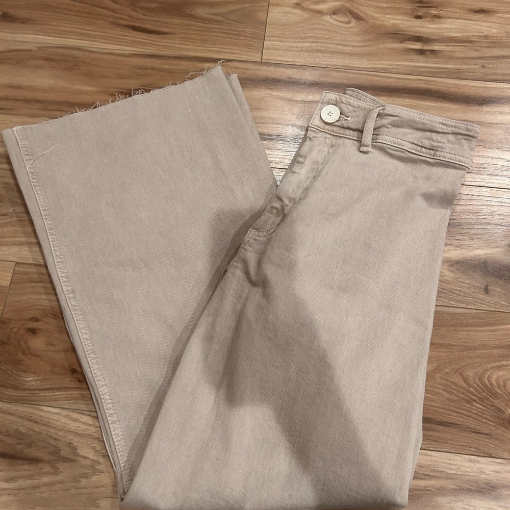 Zara High Waisted ZW Sailor Straight Jeans